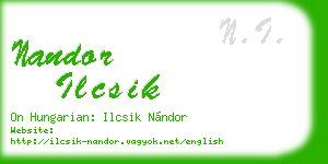 nandor ilcsik business card