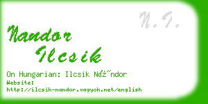 nandor ilcsik business card